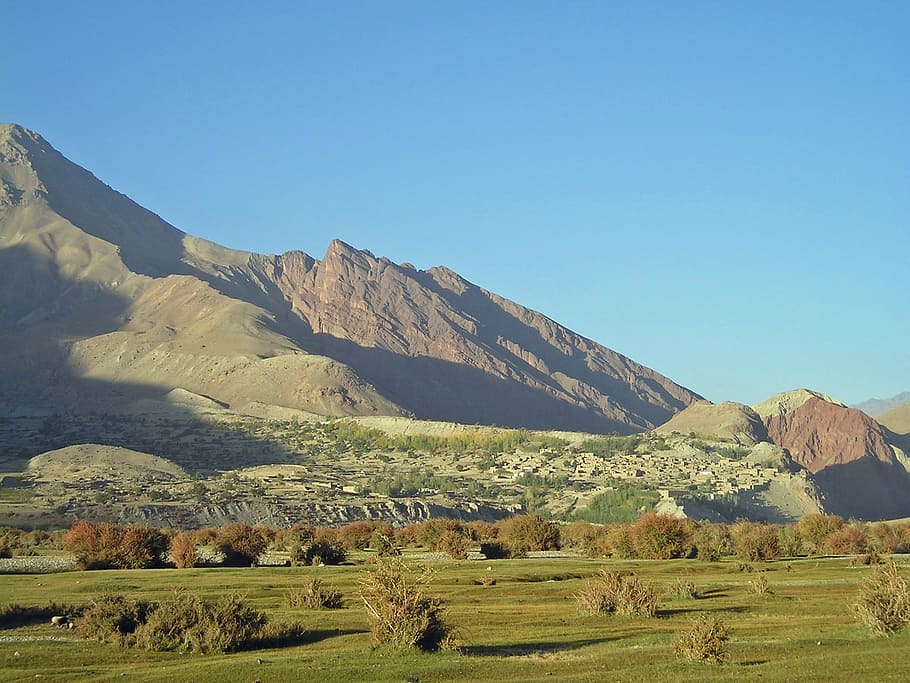 afghanistan, mountains, landscape, hills, nature, sky, grass, foliage, summer, outdoor