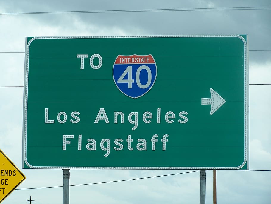 Los Ángeles, Estados Unidos, Flagstaff, California, América, camino, texto, letrero, orientación, comunicación