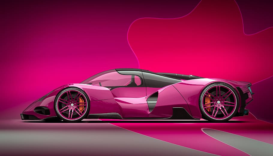 purple, car, concept, vehicle, auto, speed, transportation, fast, design, luxury
