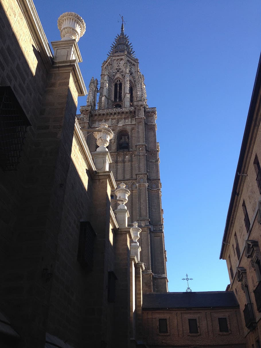 toledo, cathedral, spain, old town, gothic art, monuments, architecture, built structure, building exterior, building