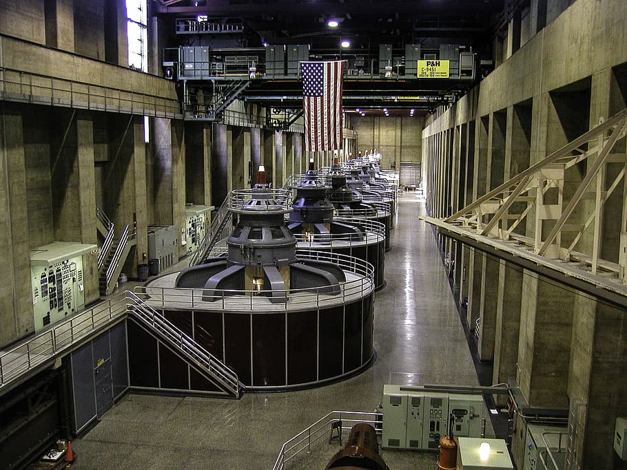 inside, The inside, Hoover Dam, Nevada, generators, machinery, machines, public domain, tech, technology