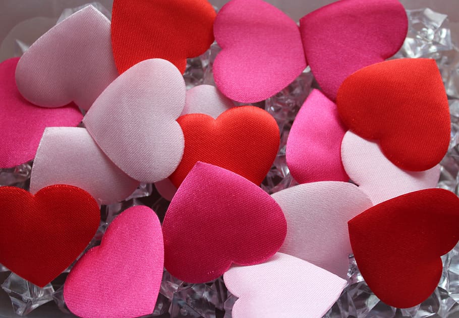 heart, hearts, colorful, love, romantic, valentine's day, no one, shape, large group of objects, red
