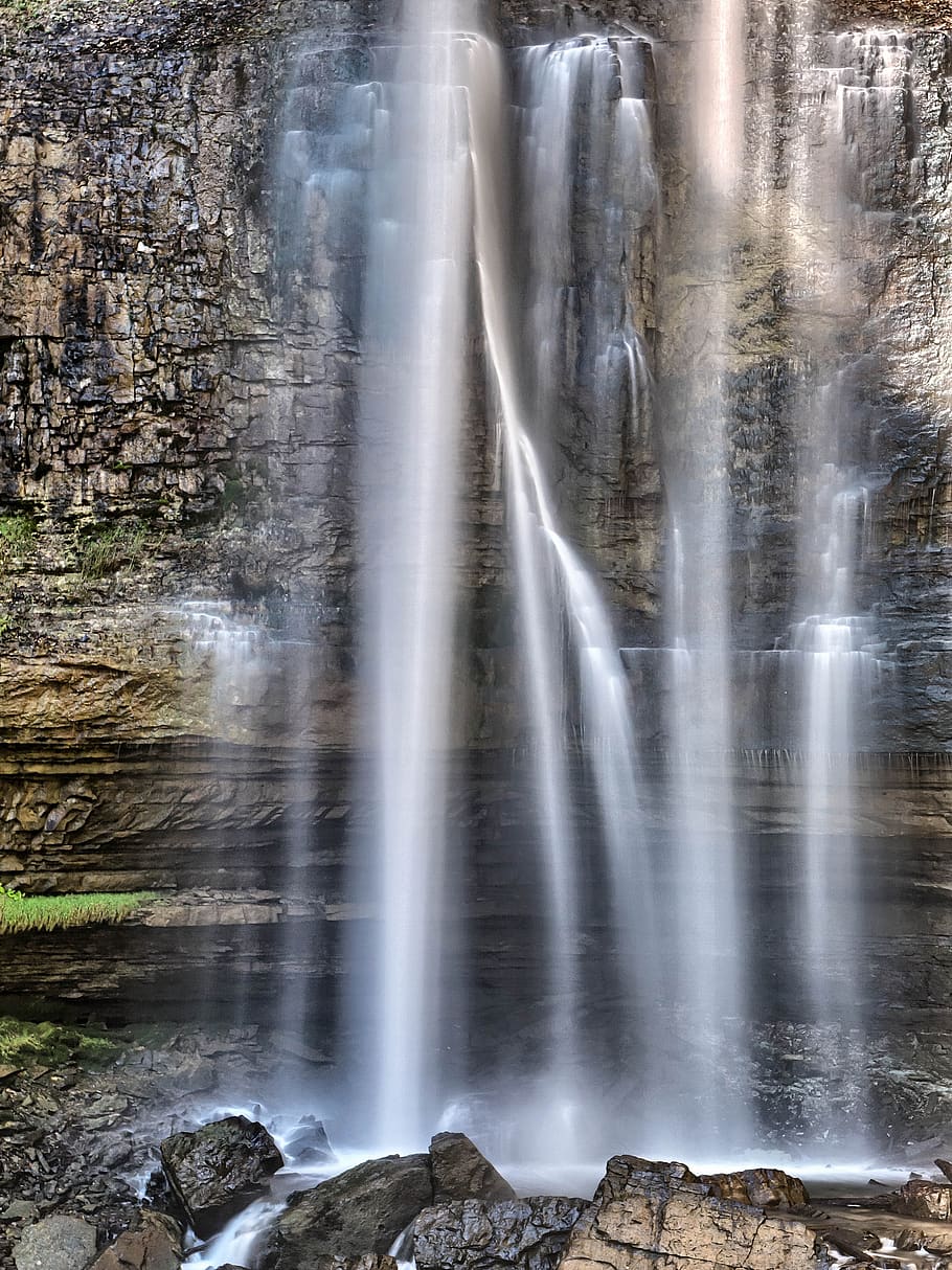 waterfall, rocks, water, rural, cliff, nature, scenic, outdoors, environment, splash