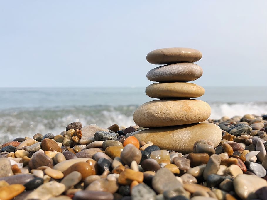 roca, equilibrio, zen, meditación, naturaleza, relajarse, apilado, rocas, piedras, piedra - objeto
