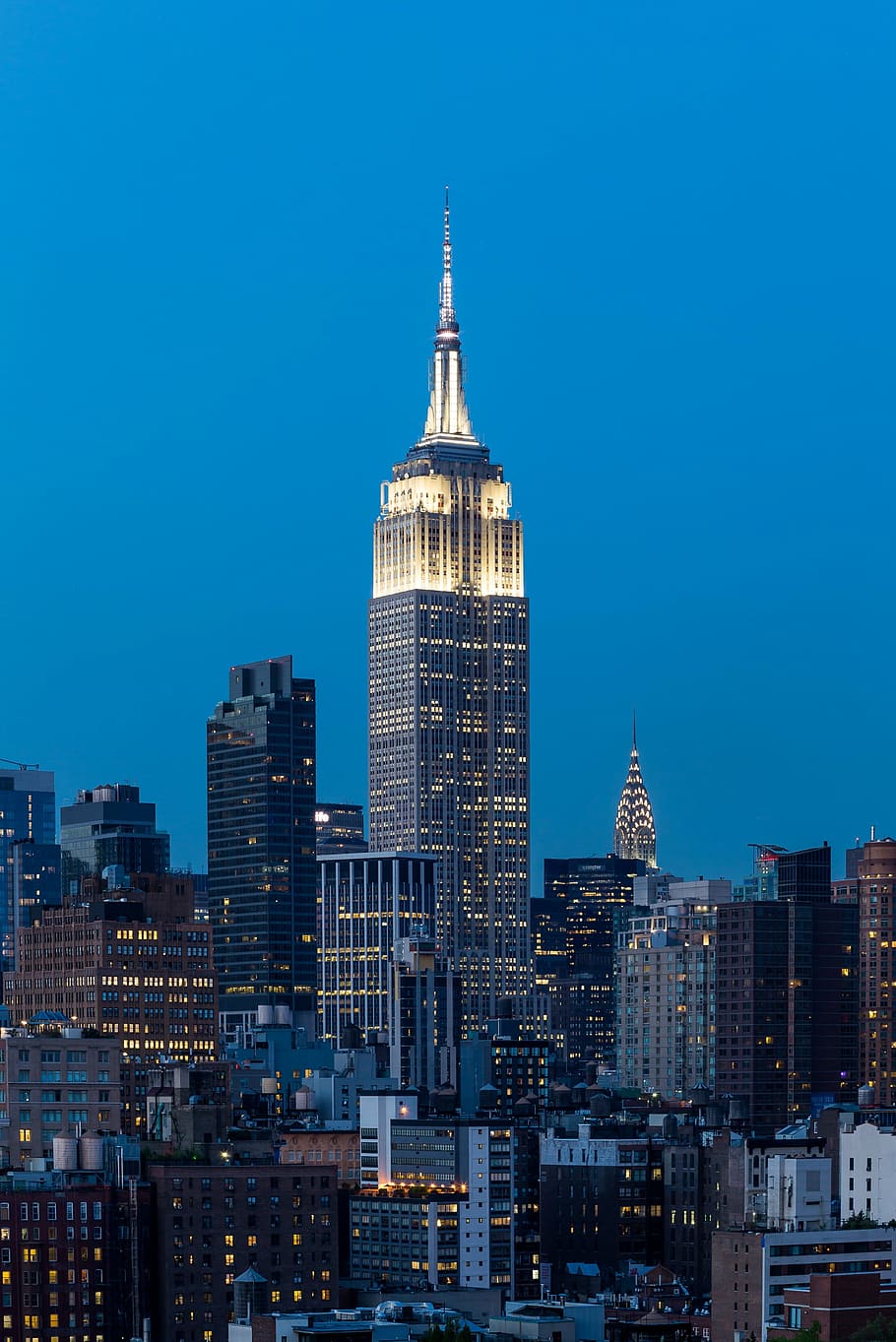 architectural, empire state building, buildings, structures, sky, infrastructures, windows, establishment, hotel, city
