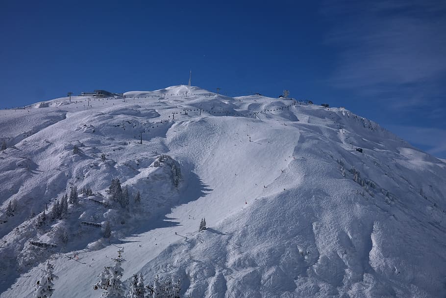 Ski Area, Arlberg, Winter, Mountains, mountain peaks, wintry, skiing, runway, snow, cold temperature