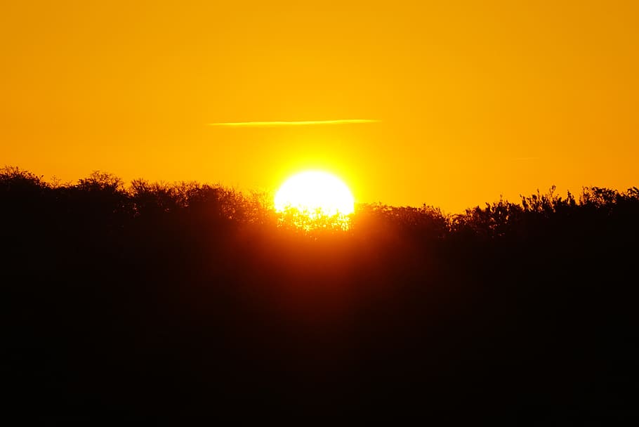 sunrise, morgenstimmung, skies, morning sun, sunset, sky, orange color, beauty in nature, silhouette, sun