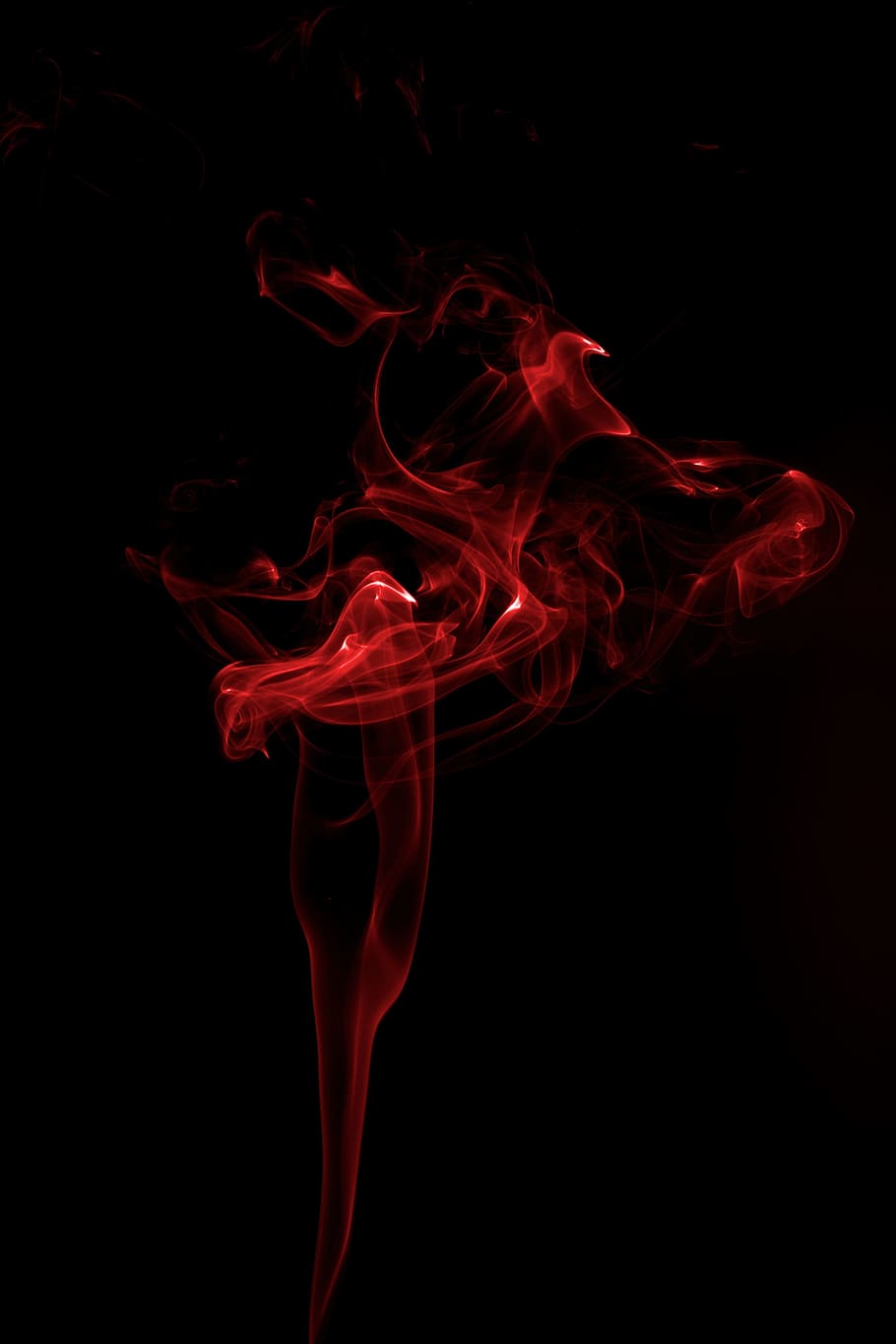 Fumaça, arte, vermelho, fumaça - estrutura física, fundo preto, abstrato, ninguém, líquido, tiro do estúdio, movimento