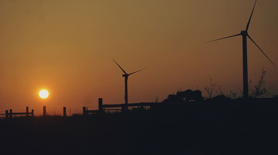 wind mills, solar power, sunrise, wind, energy, power, solar, generator, mill, alternative