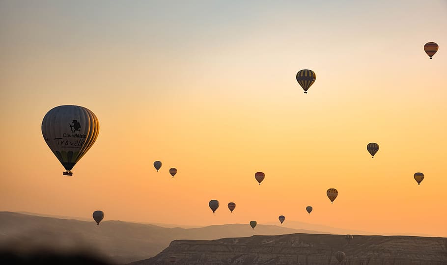turkey, cappadocia, tourism, nature, landscape, travel, sunrise, balloon, ballooning, baloon