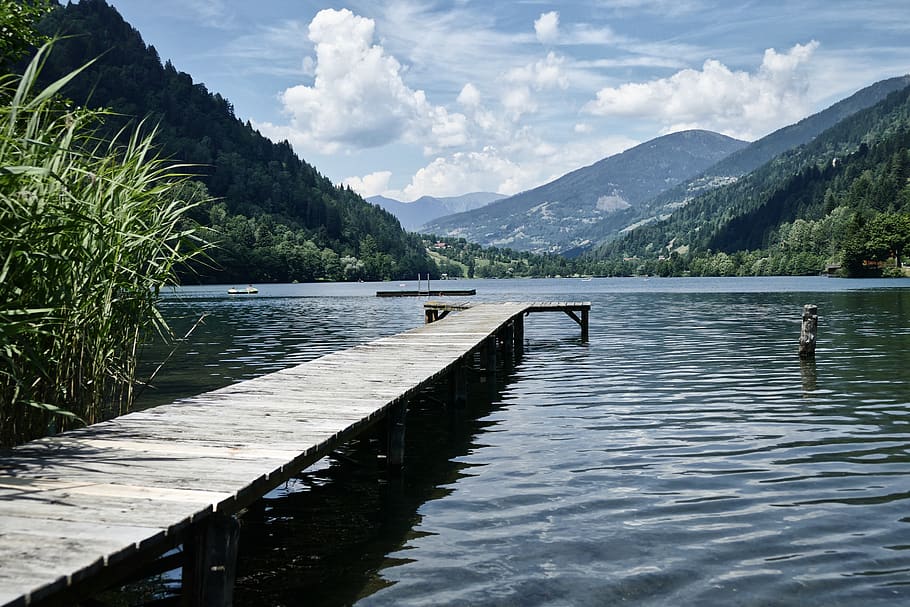 lake, steeg, water, tourism, summer, vacations, landscape, bank, alpine, bergsee