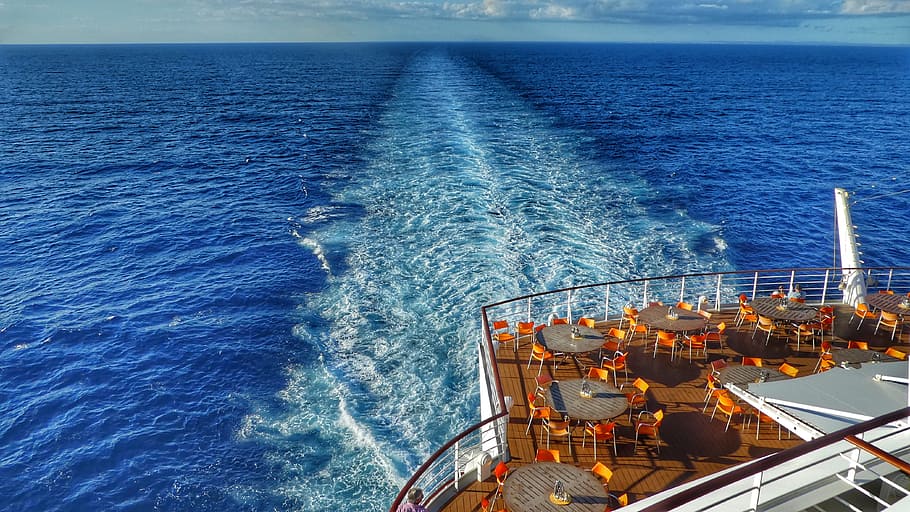 cruise ship, body, water, caribbean, ship, driving cruise ship, cruise, holiday, aida, sky