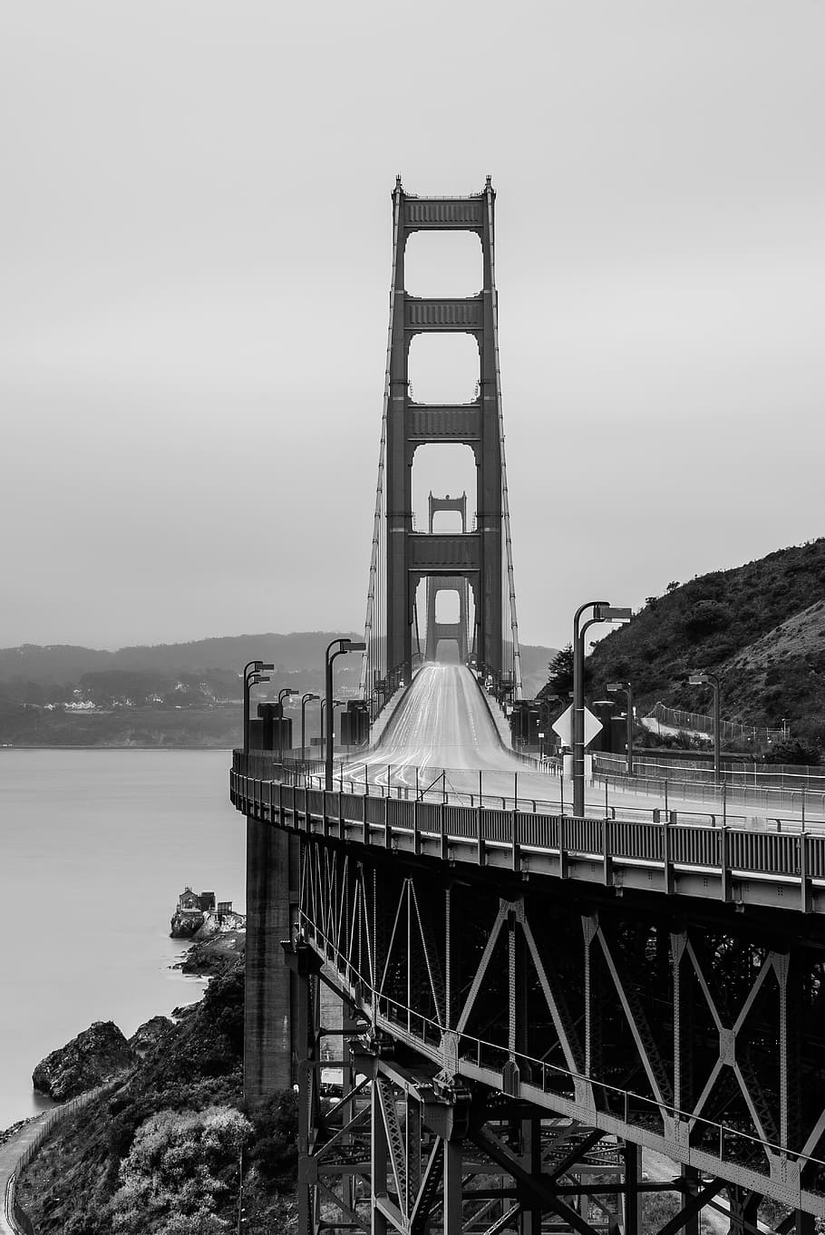 jembatan, emas, jembatan gerbang, Jembatan Golden Gate, infrastruktur, tengara, laut, langit, air, jembatan - Struktur Buatan Manusia