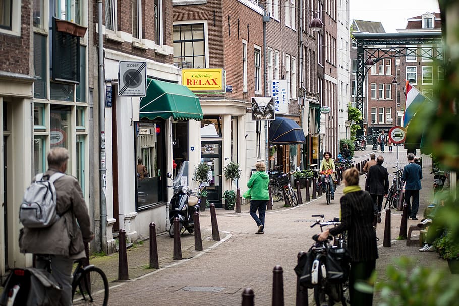 coffee shop, amsterdam, dispensary, weed, coffeeshop, marijuana, building exterior, architecture, city, transportation