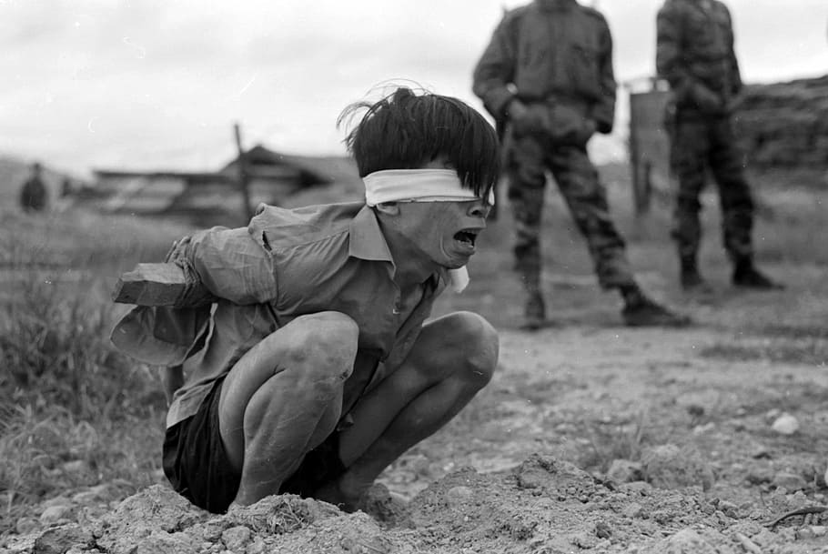 ベトナムコン囚人, 捕獲, 1967年, 米国, 軍, 待機, 尋問, ベトコン, 囚人, 米軍