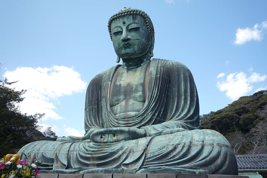 gautama buddha statue, buddha, japan, asia, japanese, statue, sculpture, relaxation, religion, meditation