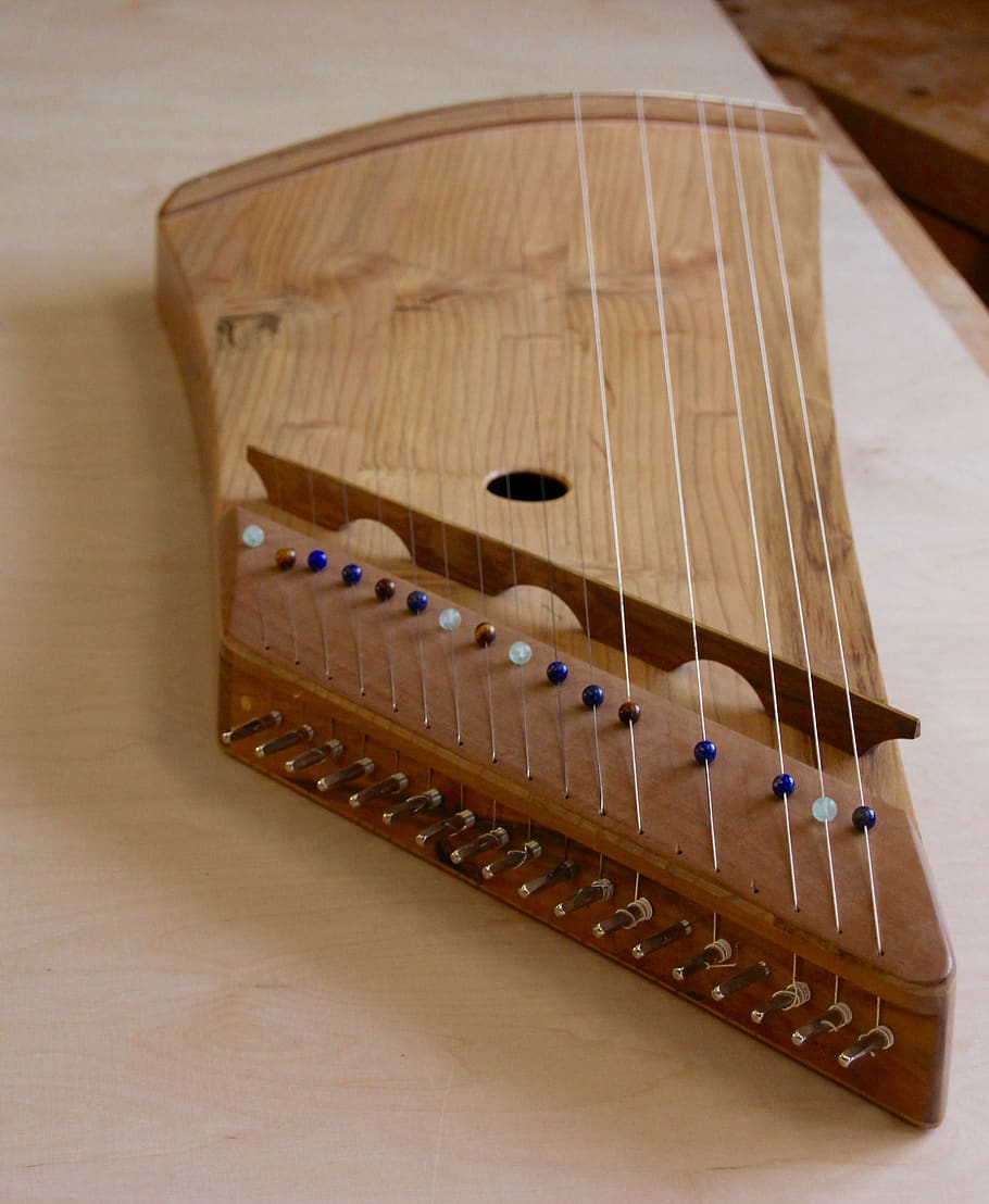zither, harp, zither harp, cedar, instrument-making, instrument, musical instrument, string instrument, wood - material, music