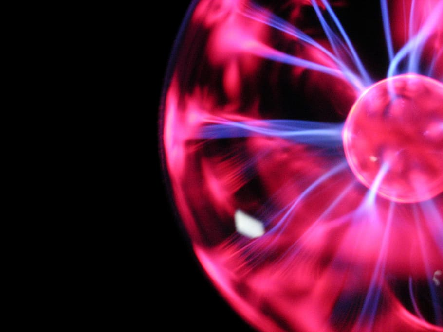 red plasma ball, Abstract, Light, Background, Texture, pattern, macro, detail, beautiful, abstract pattern