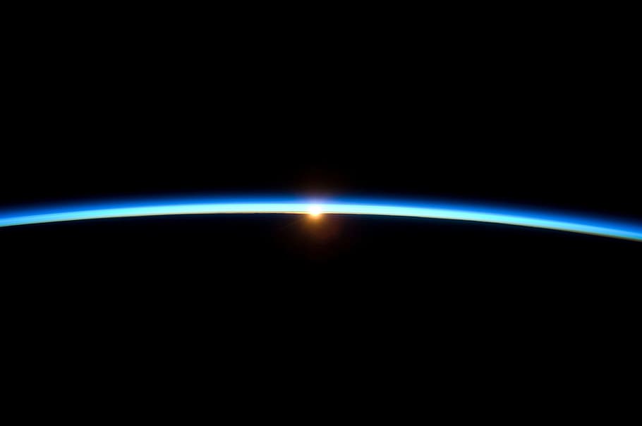blue light, sunrise, atmosphere, earth, blue planet, globe, space, universe, night sky, sky