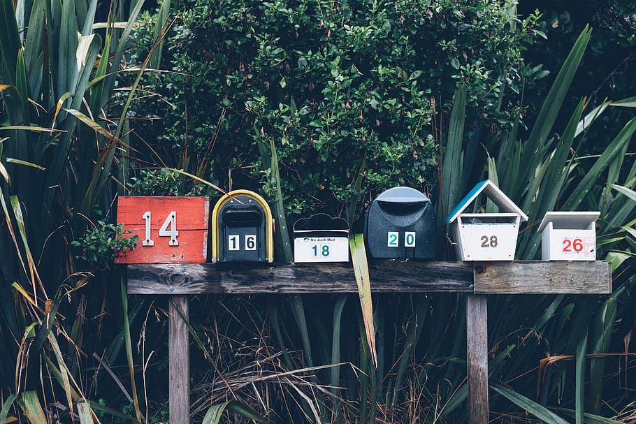 still, items, things, mail, boxes, bird, houses, numbers, graphic, nature