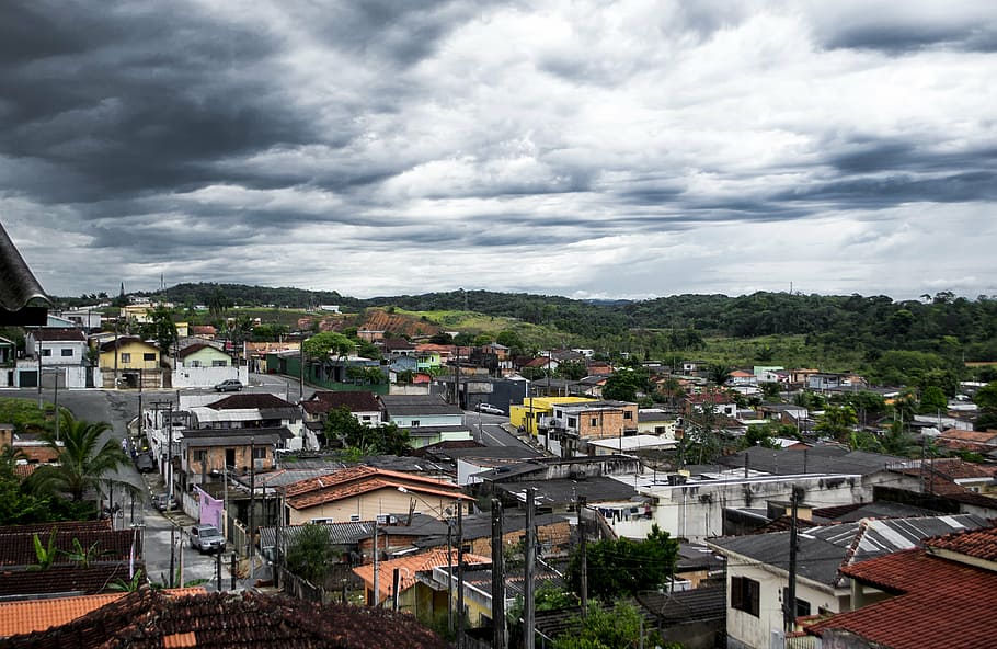 favela, ciudad, tormenta, entre nubes, arquitectura, exterior del edificio, nube - cielo, estructura construida, edificio, cielo