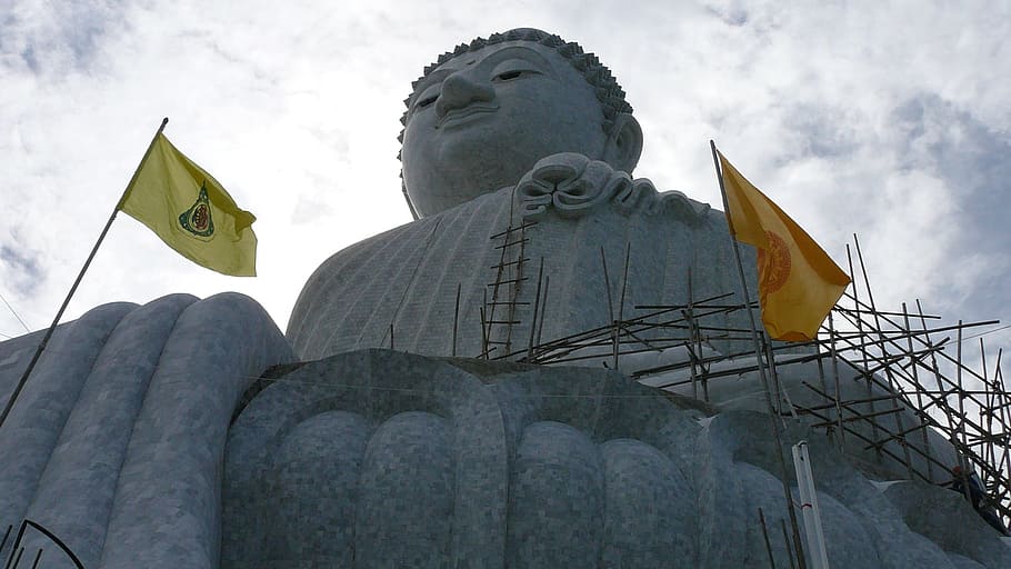 Buda, estatua, Phuket, hito, escultura, cantería, piedra, historia, histórico, antiguo