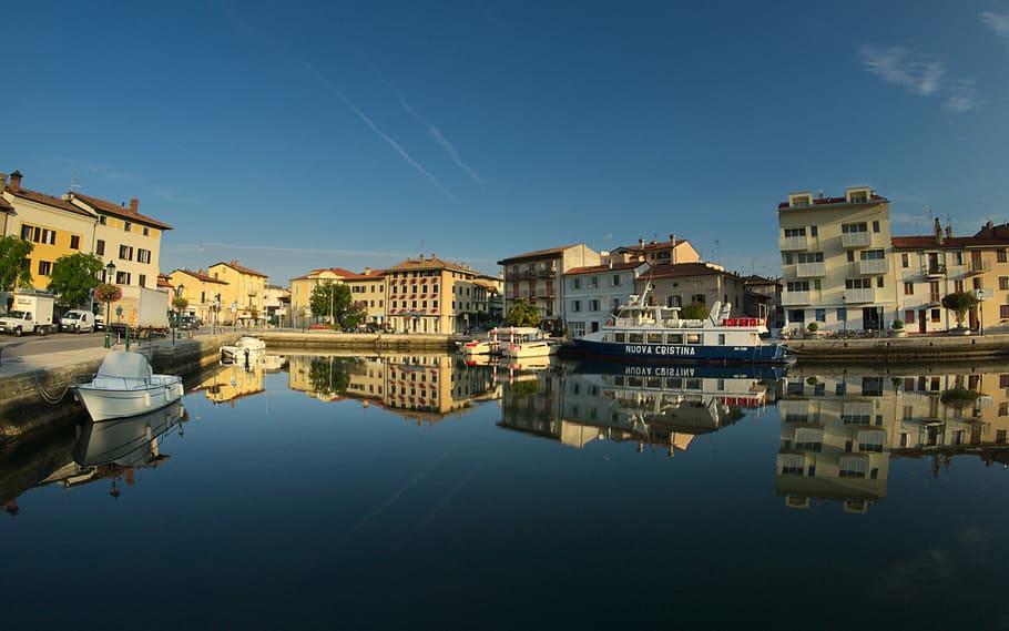 Degree, Porto, Water, Sea, Speedboat, boats, quiet, reflection, building exterior, house