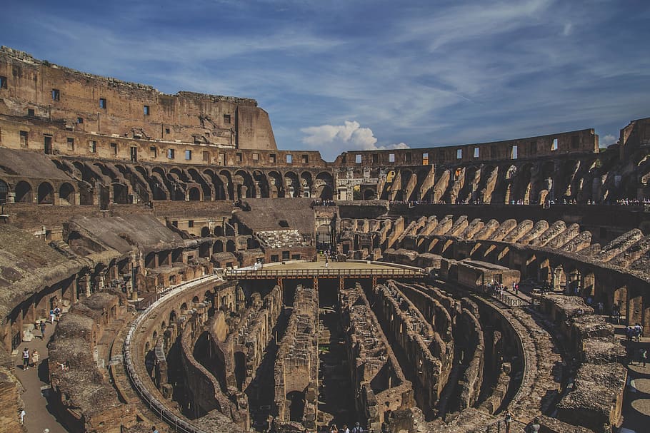 colosseum, roma italia, siang hari, eropa, roma, italia, perjalanan, arsitektur, tengara, sejarah