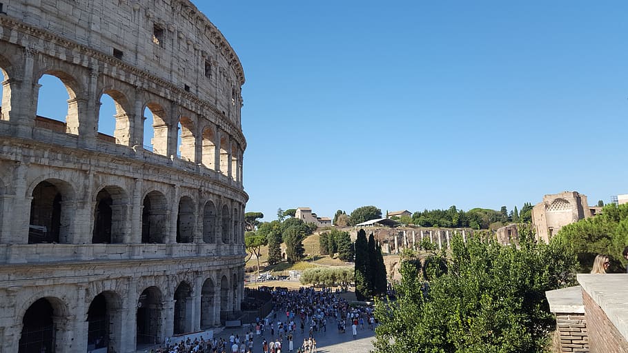 Colosseum, Rome, Italy, Landmark, rome, italy, architecture, ancient, roman, coliseum, old