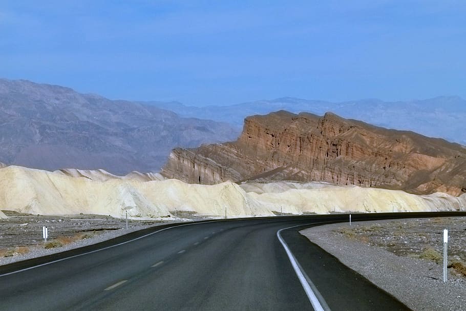 Zabriskie Point, Death Valley, zabriskie, california, usa, objek wisata, lanskap, batu pasir, alam, pemandangan