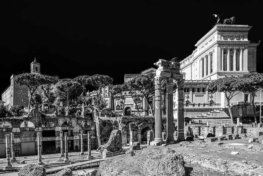 roma, lazio, italia, altare della patria, victorian, kolom, sejarah, lubang, fori imperiali, arsitektur