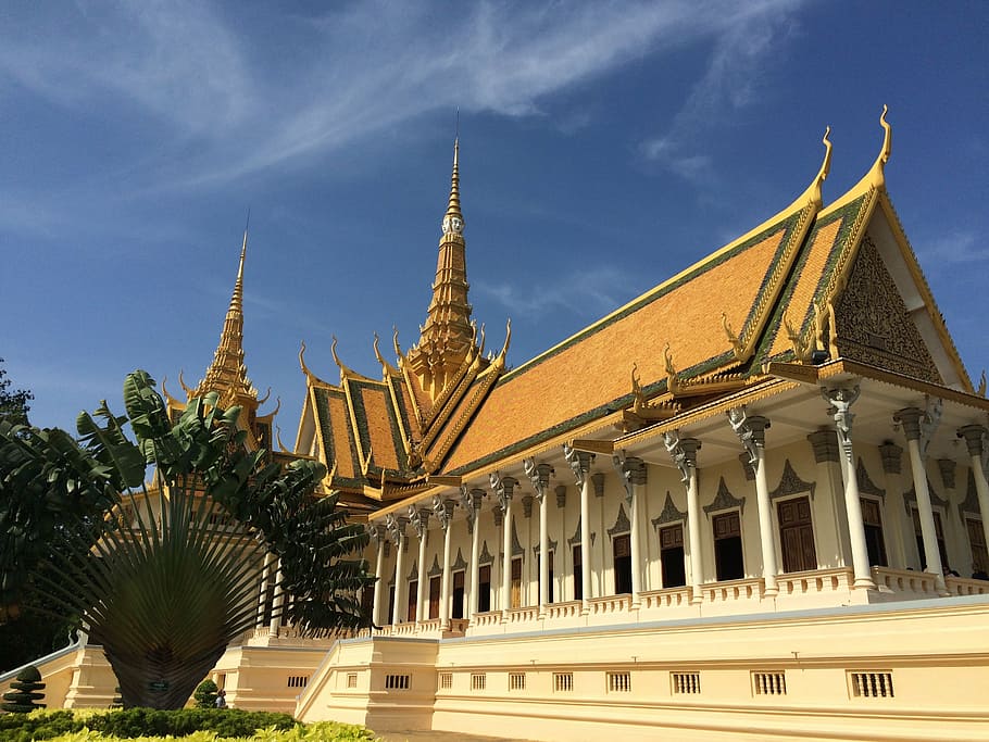 palacio, phnom penh, brillante, camboya, el palacio khmer, arquitectura, estructura construida, lugar de culto, creencia, religión