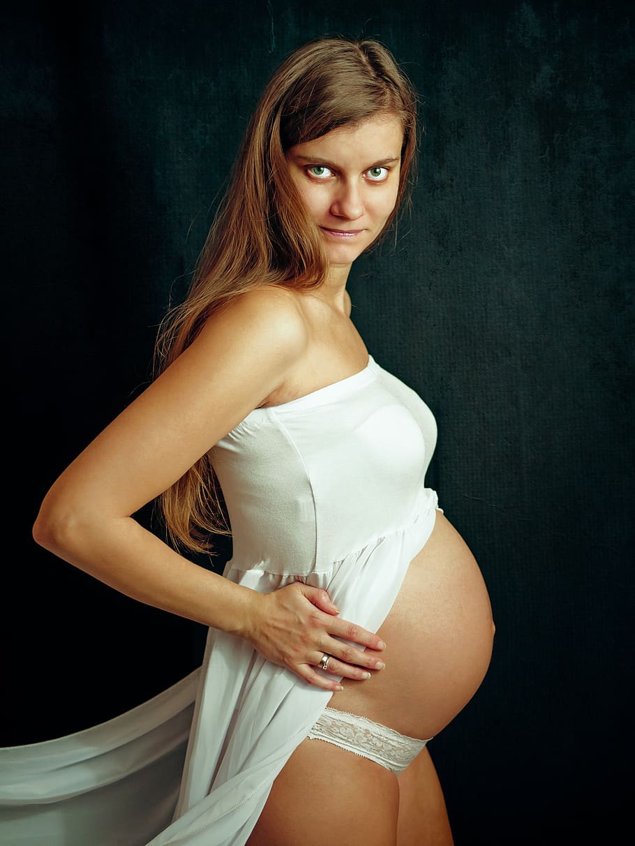 mujer, embarazada, embarazo, mamá, abdomen, padres, hijos, maternidad, jóvenes, familia