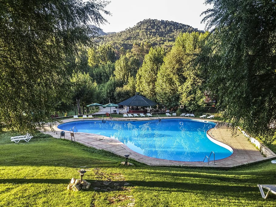 resort, paraíso, piscina, Andalucía, Cazorla, España, europa, foto, Jaén, paisaje