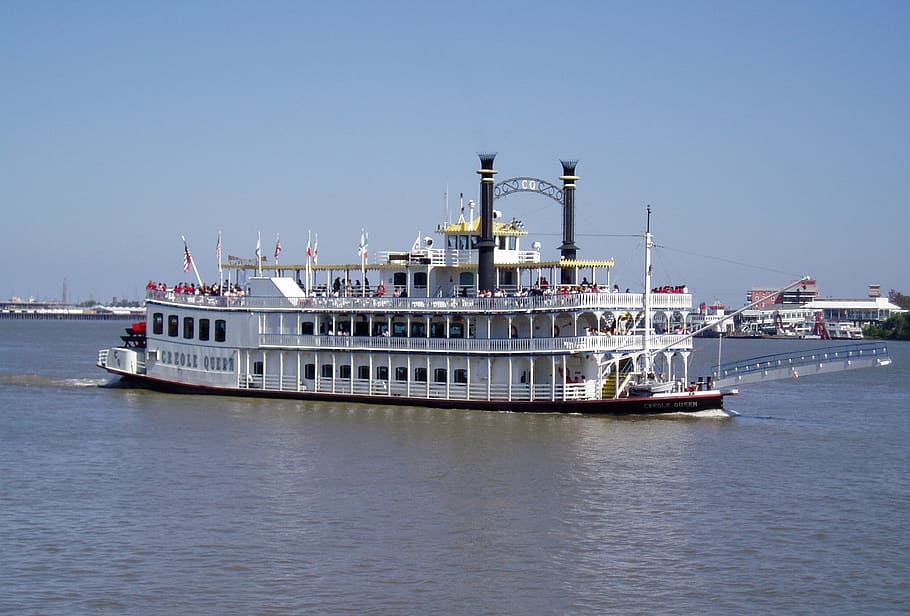 ship, body, water, riverboat, nautical, river, sightseeing, new orleans, louisiana, usa