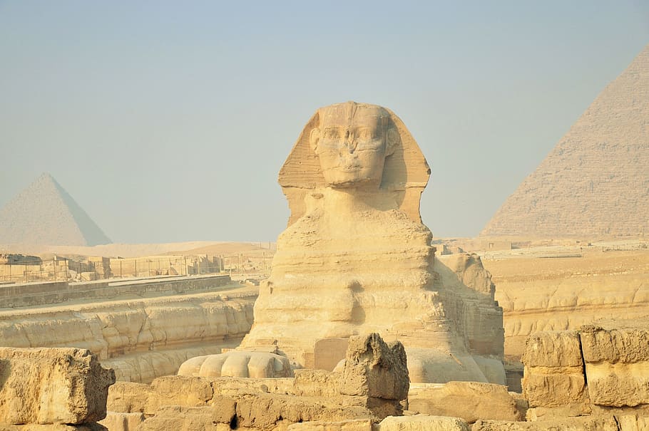 great, sphinx, giza egypt, egypt, desert, egyptian temple, giza, pyramids, hieroglyphs, camels