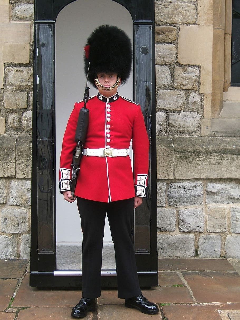 Londres, Coldstream Guard, Guarda, Torre, Torre de Londres, histórico, uniforme, serviço, militar, dever