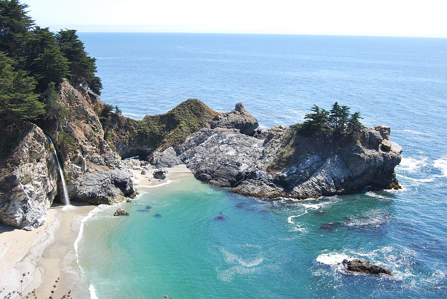 big-sur, california, costa, océano, paisaje, pacífico, naturaleza, mar, playa, carretera