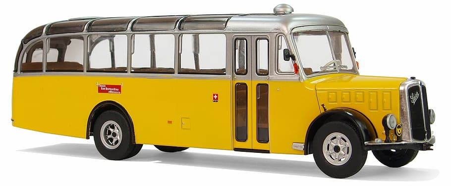 yellow, silver, vintage, bus, acid, type l4c, switzerland, alpine, oldtimer, buses