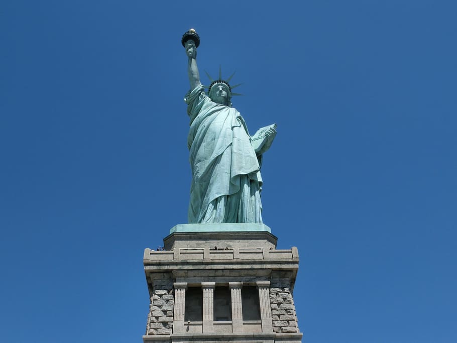 patung liberty, usa, new york, dom, amerika, amerika serikat, nyc, liber, lady liberty, patung
