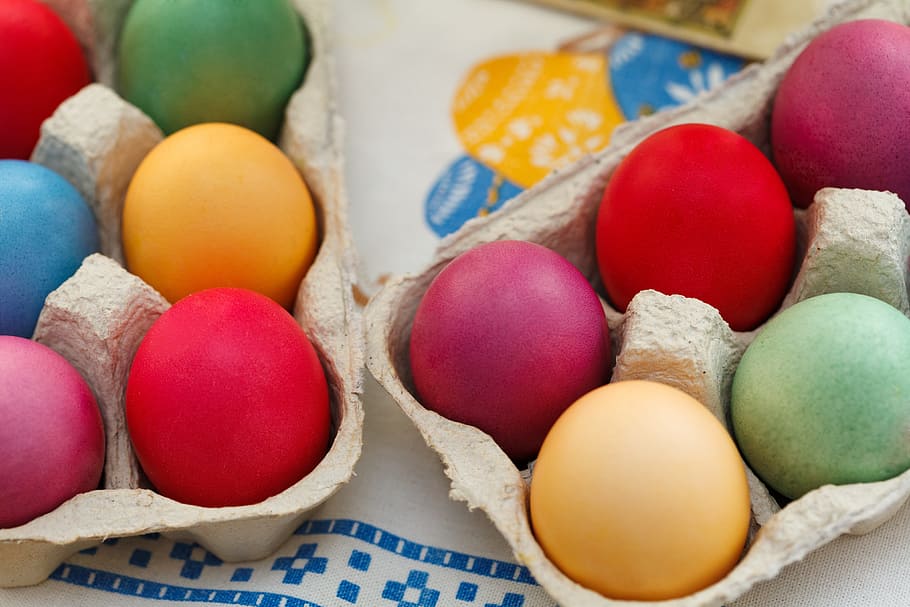 carton, celebration, color, colored, colorful, decoration, easter, egg, eggs, event