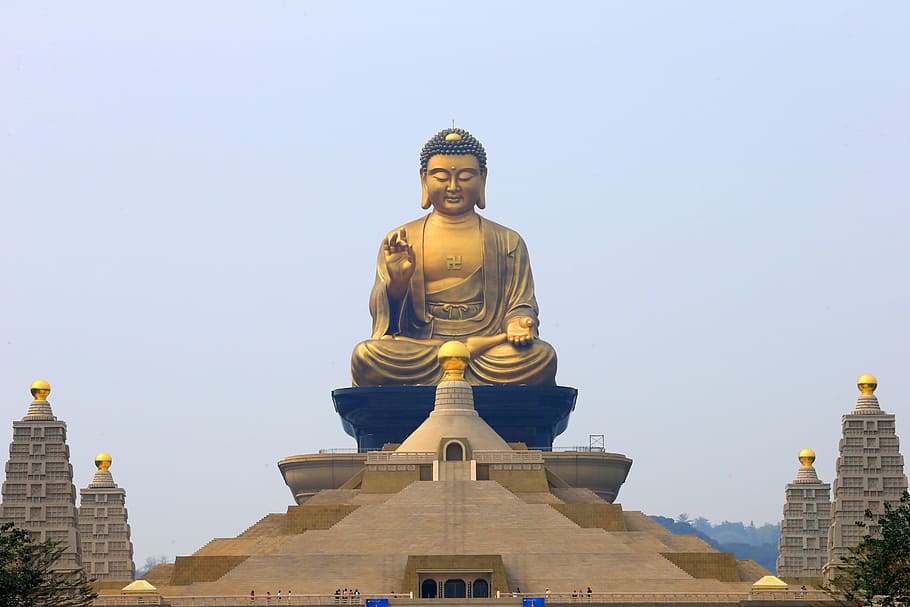 gautama buddha statue, taiwan, big buddha, buddha statues, sculpture, statue, religion, spirituality, human representation, belief