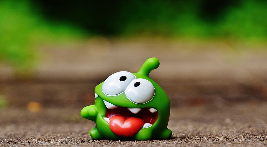 Cut The Rope, Figure, Cute, funny, mobile game, app, green Color, toy, animal, frog