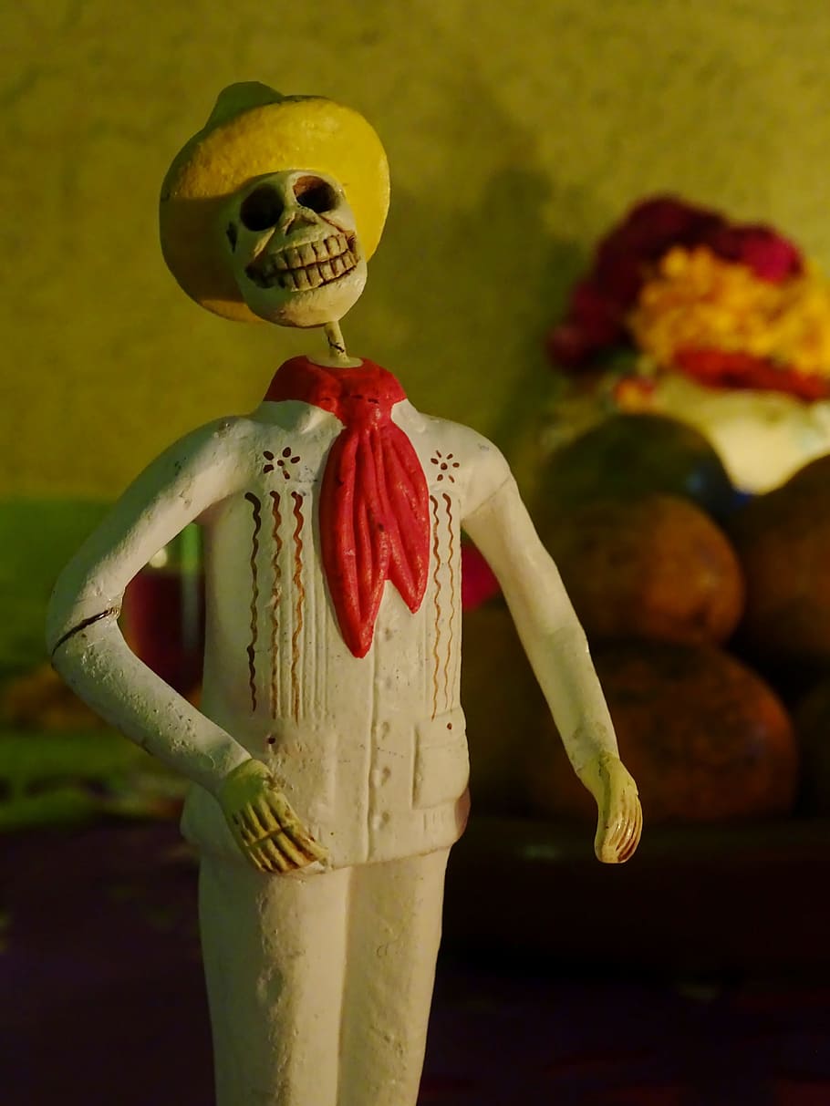 catrina, catrín, 죽음의 날, 인기있는 축제, 축제 인기, 문화, 멕시코, 전통, 공예, 설탕 두개골