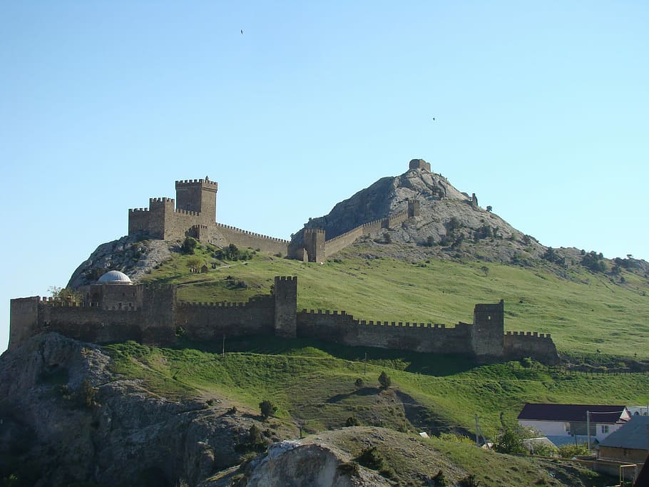 Crimea, Sudak, Novy Svet, sudak and novy svet, genoese fortress, clear sky, day, outdoors, blue, travel destinations