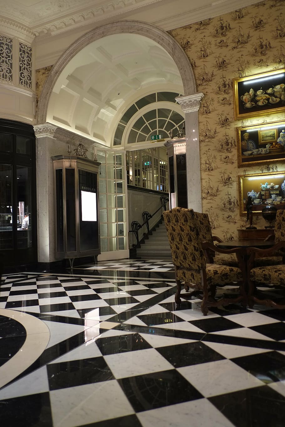 hotel, foyer, lobby, savoy, architecture, indoors, tile, built structure, flooring, tiled floor