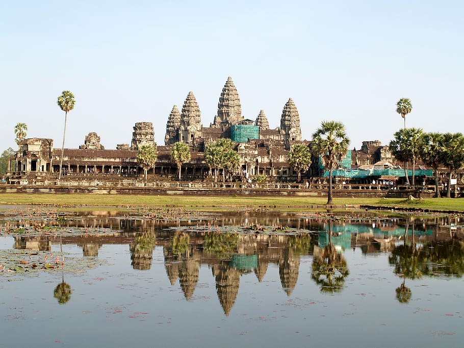 Templo durante el día, antiguo, Angkor, antigüedades, arqueología, arquitectura, Asia, budismo, edificio, Camboya