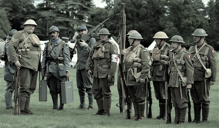 people, military, group together, uniform, man, war, group, soldier, army, military uniform