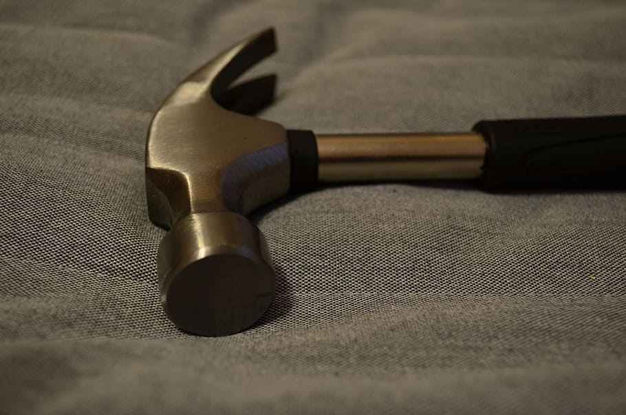 Hammer, Tool, Construction, Repair, technician, master, selective focus, close-up, indoors, day