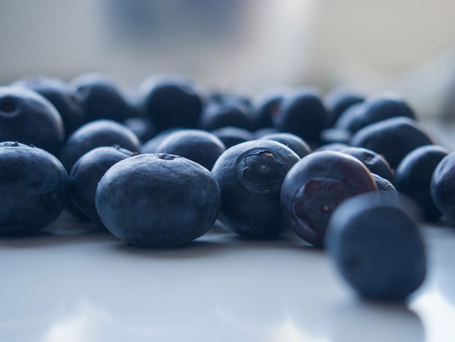 macro photography, gray, fruit, blueberries, fruits, healthy, food, healthy eating, food and drink, berry fruit